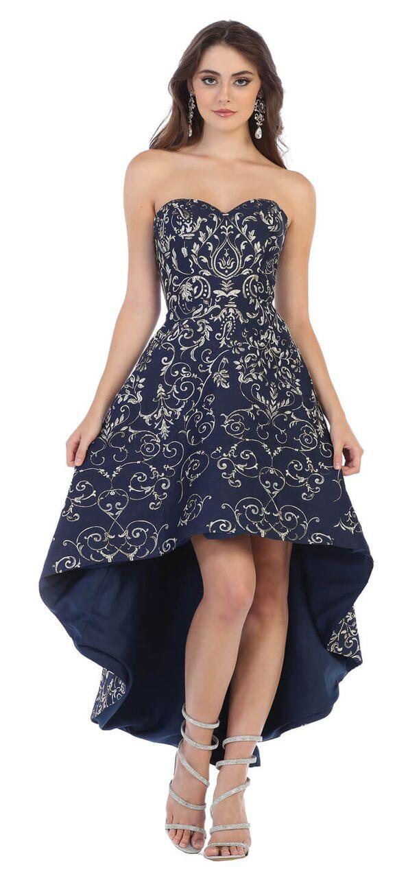 Homecoming High Low Prom Plus Size Formal Dress - The Dress Outlet May Queen