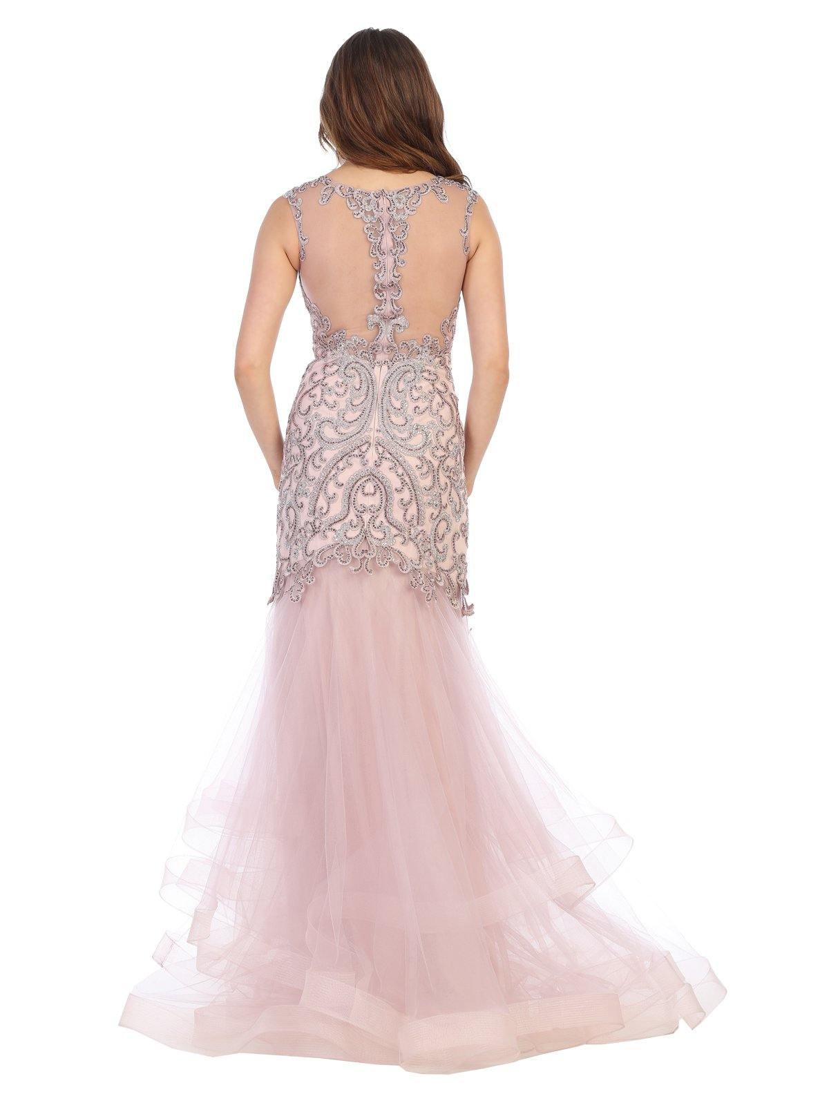 Homecoming Long Formal Sleeveless Prom Dress - The Dress Outlet May Queen