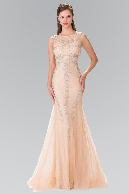 Homecoming Long Sleeveless Formal Mermaid Prom Dress - The Dress Outlet Elizabeth K