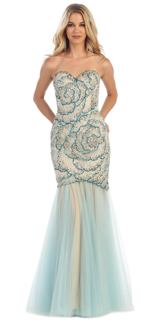 Homecoming Long Strapless Sweetheart Prom Formal Dress