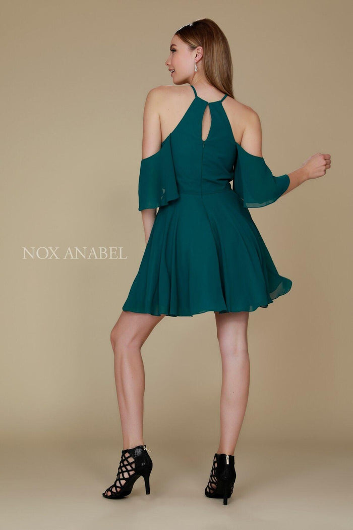 Homecoming Short Cocktail Party Chiffon Dress - The Dress Outlet Nox Anabel