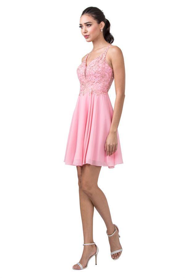 Homecoming Short Cocktail Prom Chiffon Dress - The Dress Outlet