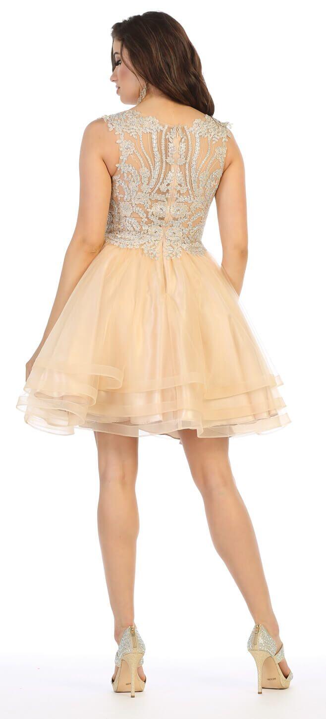 Homecoming Short Cocktail Prom Plus Size Dress - The Dress Outlet May Queen