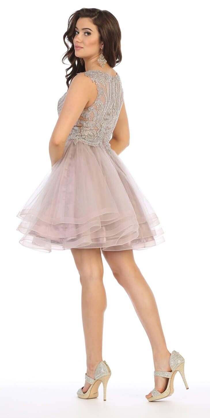 Homecoming Short Cocktail Prom Plus Size Dress - The Dress Outlet May Queen