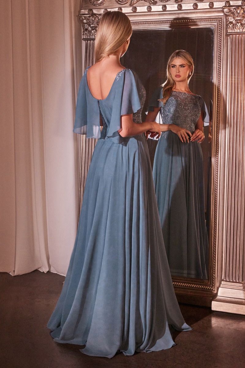LaDivine HT101 Formal Long A Line Mother of the Bide Dress