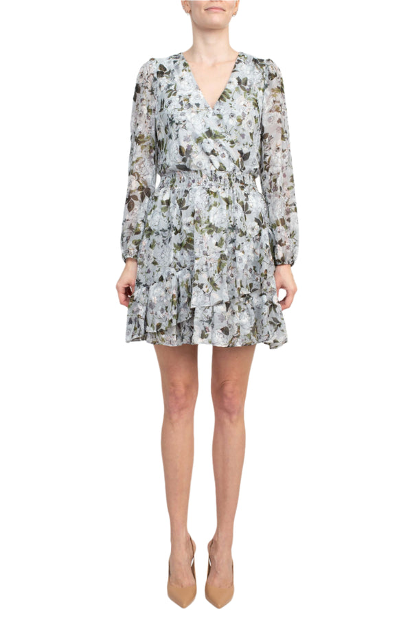 Laundry by Shelli Segal HU07D29 Long Sleeve Floral Print Cocktail Dress