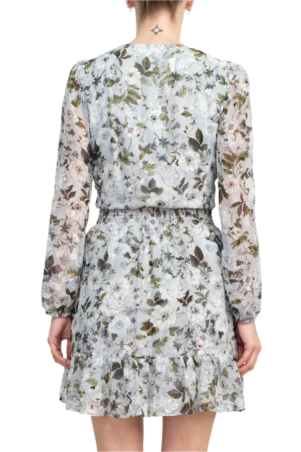 Laundry by Shelli Segal HU07D29 Long Sleeve Floral Print Cocktail Dress