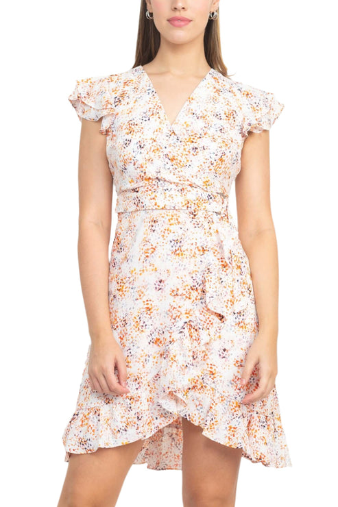 Laundry HVR2D08 Ruffled Short Cocktail A Line Dress