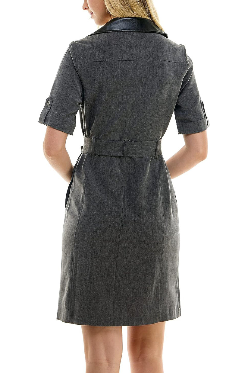 Sharagano HW2F196S6 Short Collar Button Cocktail Dress