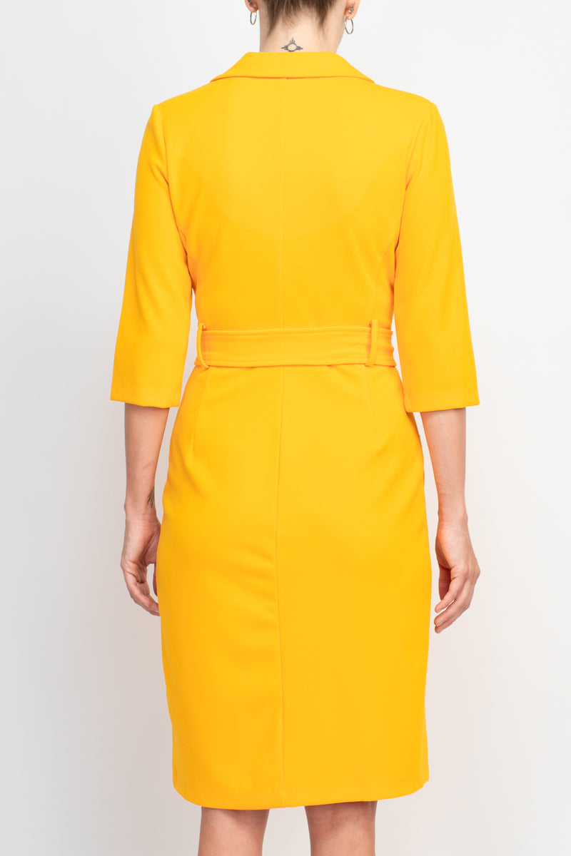 Sharagano HW3F12HW1 Short Belted Cocktail Knee Length Dress