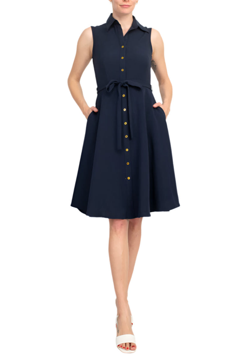 Sharagano HW3S196297 Short A Line Cocktail Pocket Dress