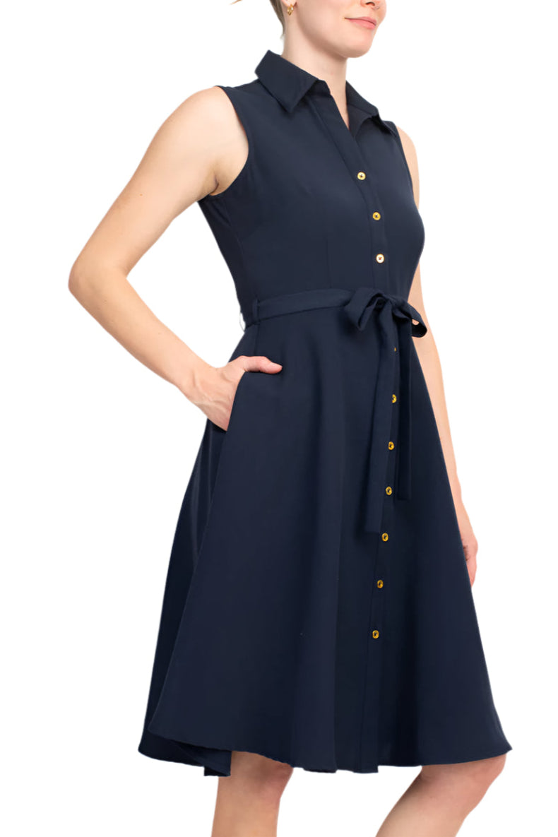 Sharagano HW3S196297 Short A Line Cocktail Pocket Dress
