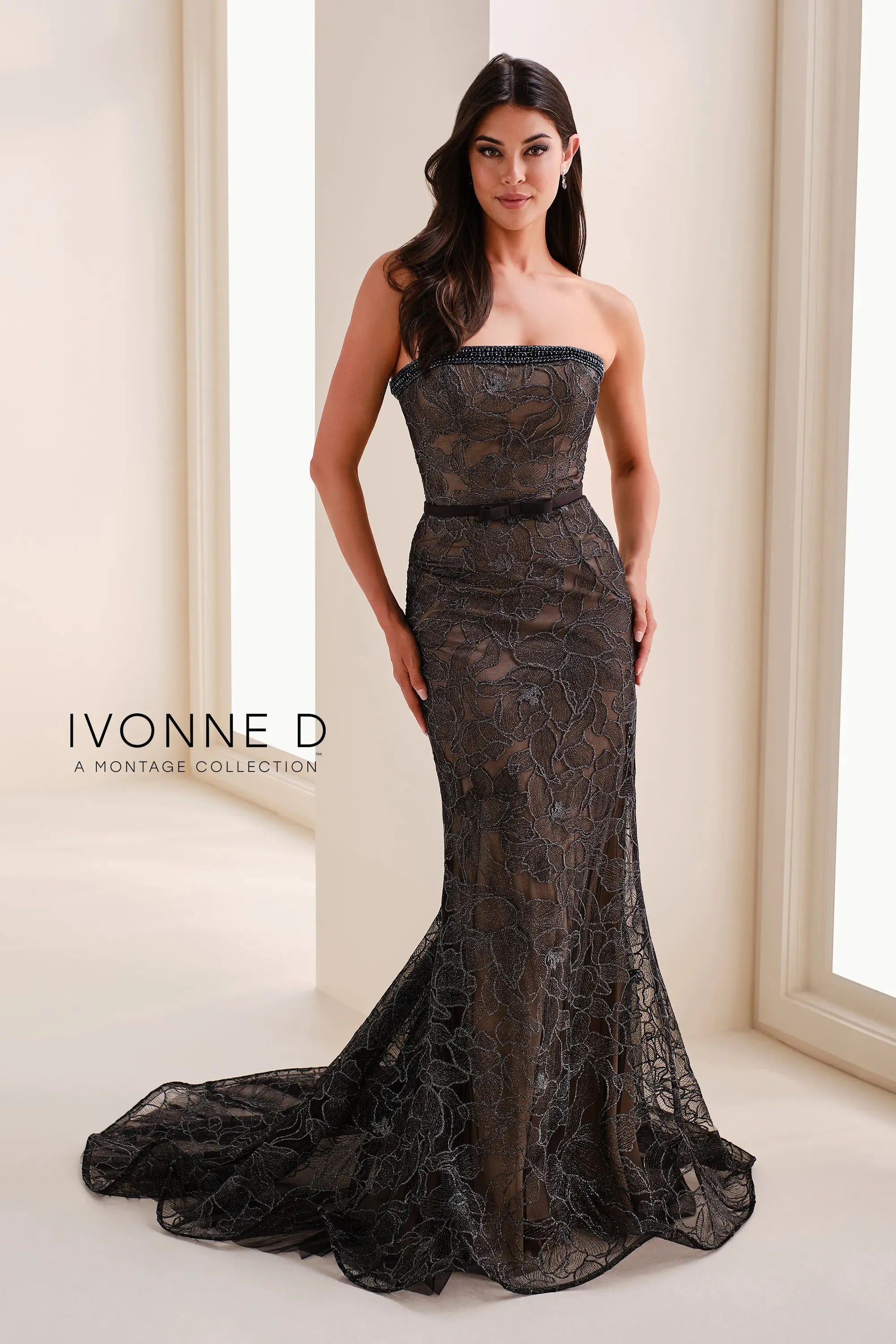 Prom Dresses Fitted Formal Long Prom Dress Black/Nude