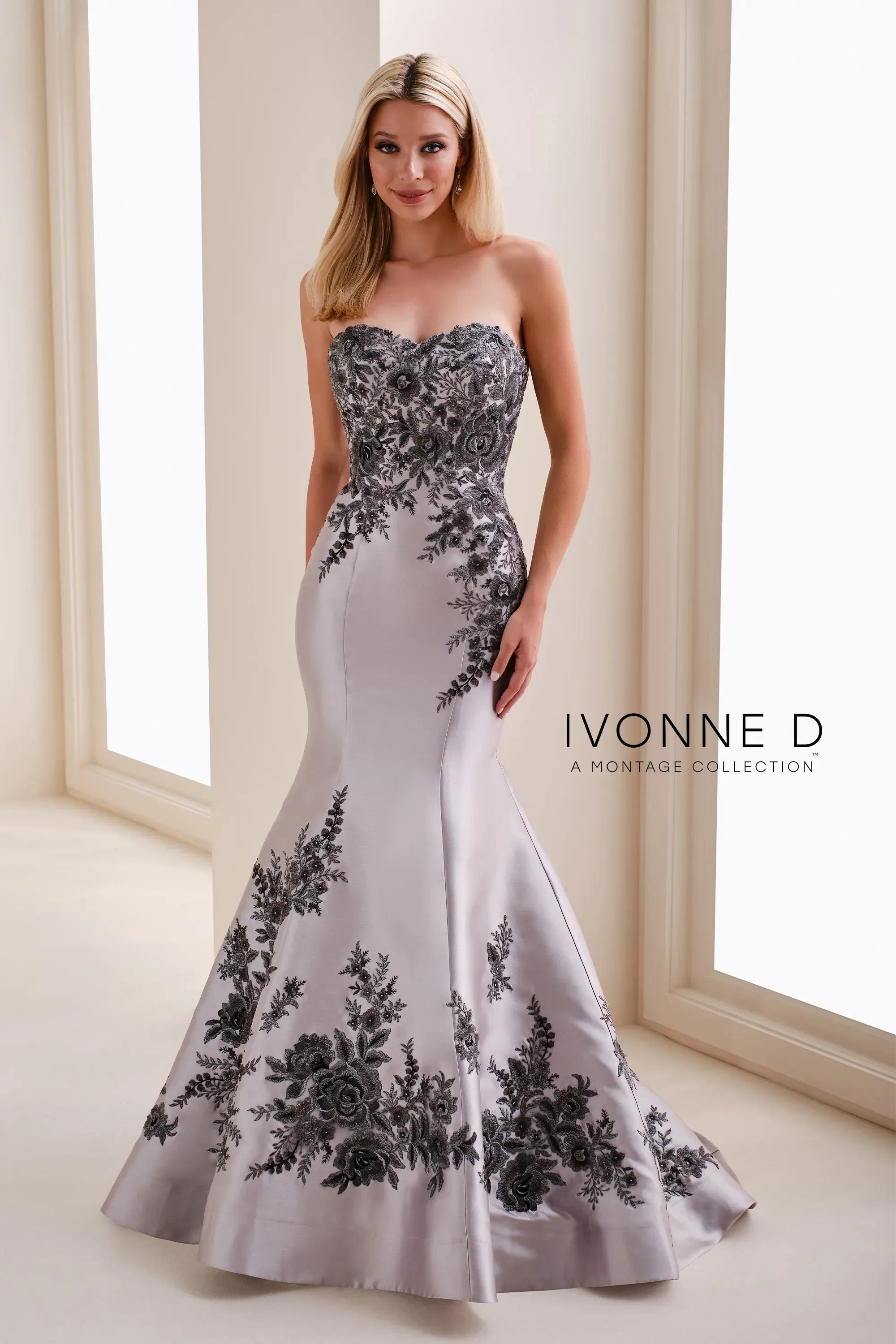 Prom Dresses Lace Applique Formal Long Prom Dress Silver