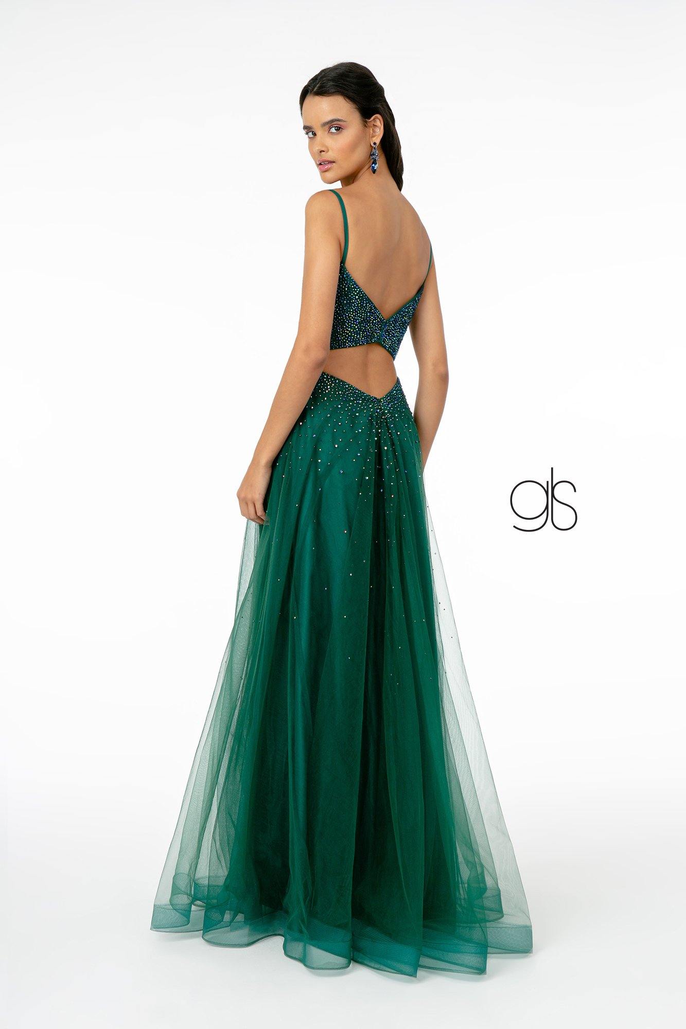 Illusion Deep V-Neck Mesh Long Prom Dress | The Dress Outlet Illusion Deep V-Neck Mesh Long Prom Dress | The Dress Outlet