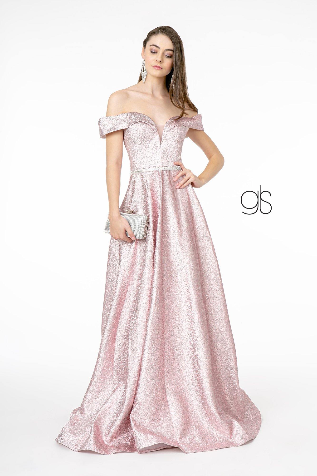 Illusion V-Neck Prom Long Dress - The Dress Outlet Elizabeth K