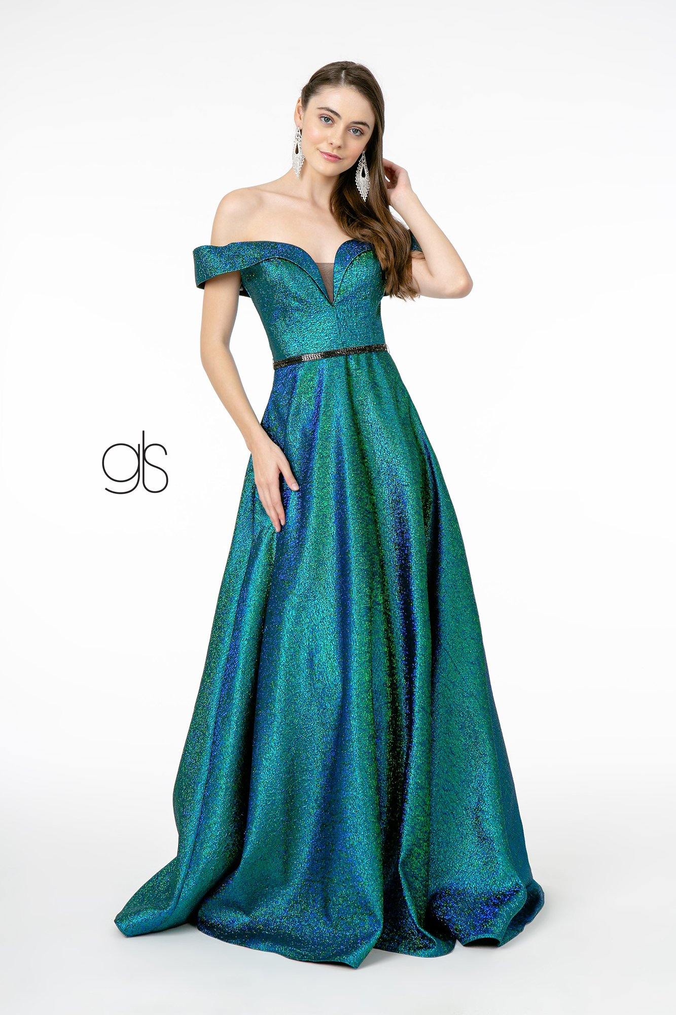 Illusion V-Neck Prom Long Dress - The Dress Outlet Elizabeth K