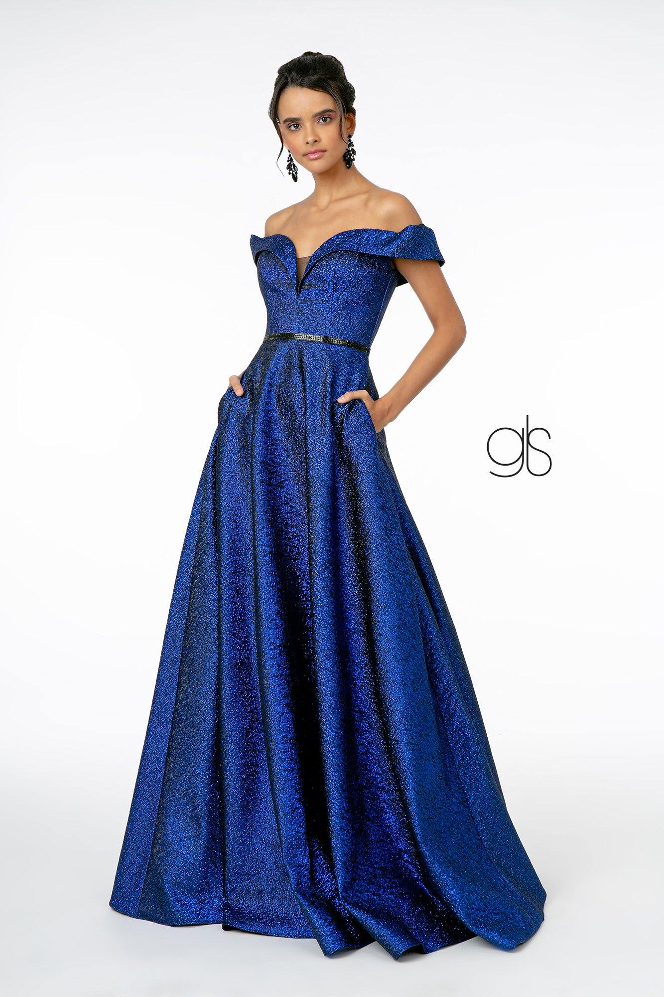 Illusion V-Neck Prom Long Dress - The Dress Outlet Elizabeth K