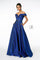 Illusion V-Neck Prom Long Dress - The Dress Outlet Elizabeth K