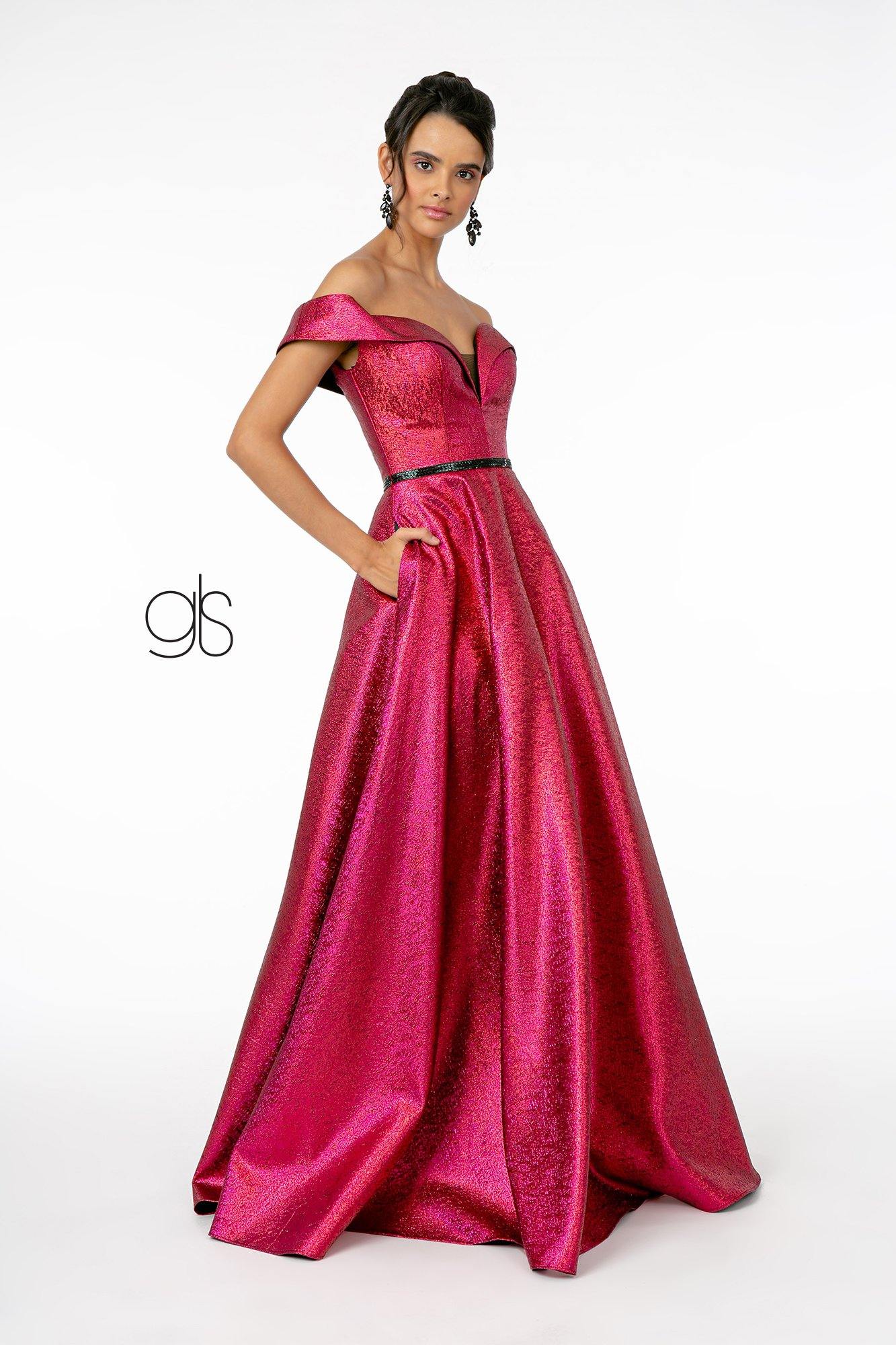 Illusion V-Neck Prom Long Dress - The Dress Outlet Elizabeth K