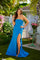 Prom Dresses Prom Long Beaded Slit Evening Formal Dress Ocean