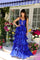 Prom Dresses Long Formal Tiered A Line Metallic Prom Dress Cobalt