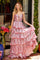 Prom Dresses Long Formal Tiered A Line Metallic Prom Dress Ice Pink