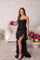 Prom Dresses Long Formal Tiered Metallic Prom Dress Black
