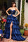 Prom Dresses Long Ruffle Tiered A Line Formal Prom Dress Navy
