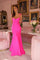 Prom Dresses Prom Fitted Long Formal Evening Dress Lipstick Pink