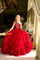 Prom Dresses Long Ruffle Sequin Beaded Formal Prom Dress Red