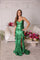 Prom Dresses  Prom Fitted Long Formal Metallic Tiered Prom Dress Green