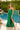 Prom Dresses Fitted Prom Long Slit Corset Formal Dress Emerald