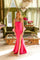 Prom Dresses Long Mermaid Formal Beaded Prom Dress Hot Pink/Light Pink