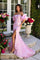 Prom Dresses Fitted Long Formal Removable Sleeve Prom Dress White/Lilac