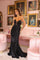 Prom Dresses Fitted Prom Long Slit Corset Formal Dress Black