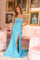 Prom Dresses Long Fitted Formal Beaded Prom Bow Dress Jade