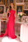 Prom Dresses Long Fitted Formal Slit Prom Dress Red
