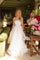 Wedding Dresses Long A Line Layered Tulle Beaded Wedding Dress White