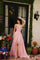 Prom Dresses Prom Long A Line Beaded Slit Prom Dress Blush