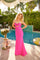 Prom Dresses Beaded Long Formal Fitted Applique Prom Dress Watermelon