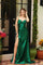 Prom Dresses Pleated Prom Long Formal Slit Dress Emerald