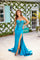 Prom Dresses Long Formal Beaded Corset Prom Dress Ocean