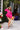 Jumpsuit Long Sleeve Two Piece Ruffle Peplum Short Romper Fuchsia