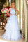 Prom Dresses Pleated A Line Beaded Long Formal Teired Prom Dress Light Blue