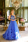 Prom Dresses Long Ruffle Sequin Beaded Formal Prom Dress Periwinkle