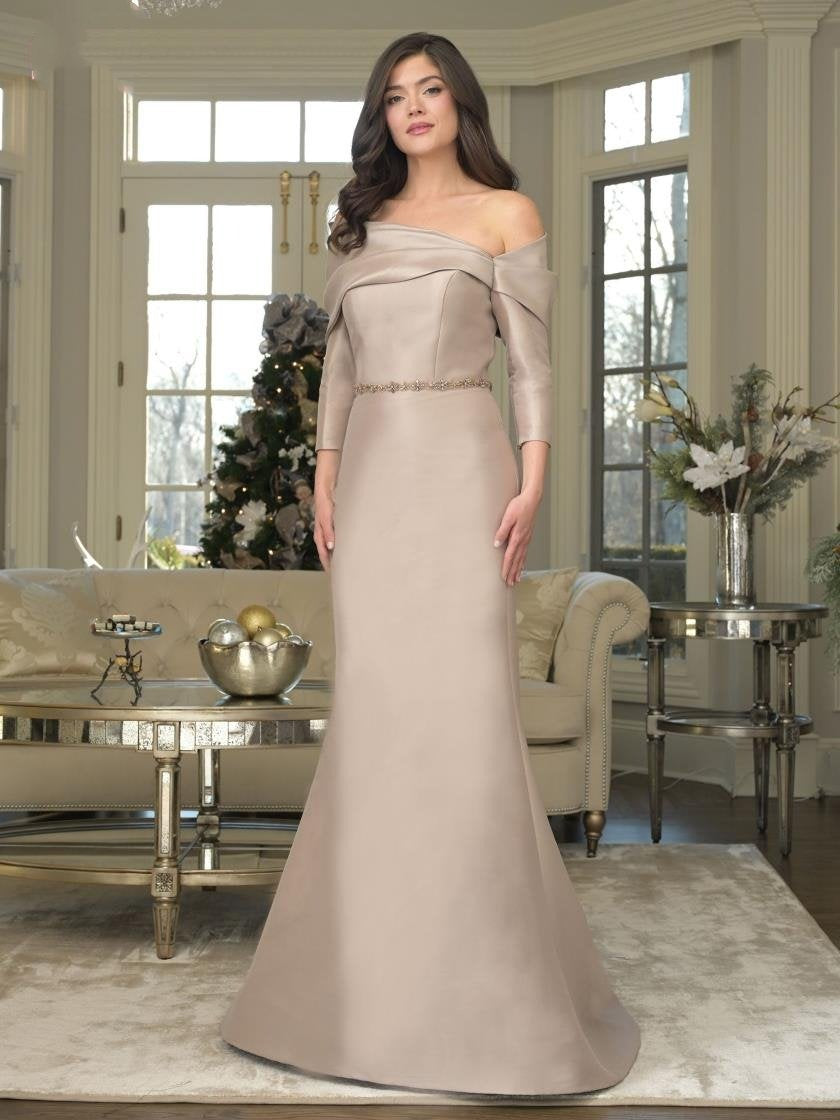Maxi Dress Taupe Beaded Bridesmaid Dress Lace Beads Bridesmaid Tulle One  Shoulder Waterfall Ruffle Maxi Dress