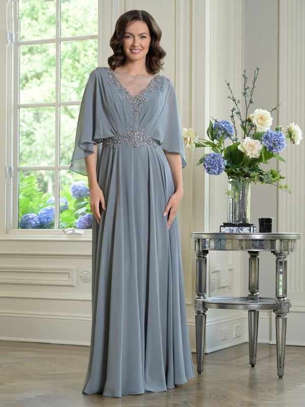 Marsoni MV1376 Long Mother of the Bride A Line Formal Evening Gown