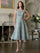Mother of the Bride Dresses Short Mother of the Bride Cocktail Tea Length Dress Seaglass