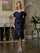 Cocktail Dresses Short Cocktail Tea Length Dress Navy